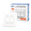 Intrerupator inteligent dublu PNI SmartHome WS222 pentru control lumini prin internet cu App Tuya Smart, compatibil Amazon Alexa si Google Home - Image 2